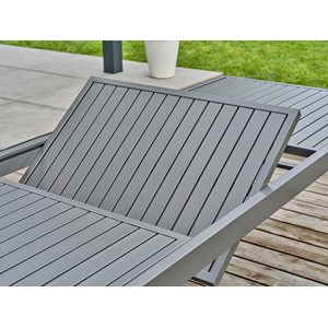 Ensemble repas de jardin 4 places - gris anthracite