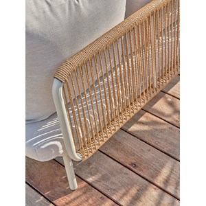 Salon bas de jardin renzo en acier et acacia - grege