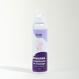 Mousse de massage crépitante et hydratante