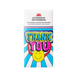 Chocolat noir, amandes, caramel et sel