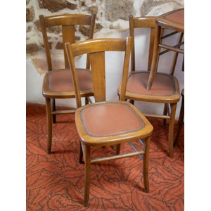 Lot de 5 chaises en bois n°676