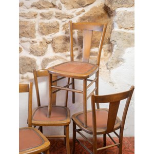 Lot de 5 chaises en bois n°676
