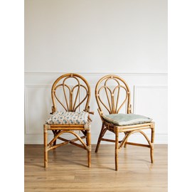 Paire de chaises en rotin n°691