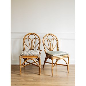 Paire de chaises en rotin n°691