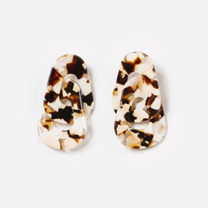 Boucles d'oreilles maillon Latte