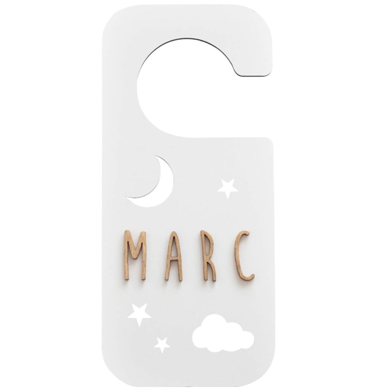 Accroche-porte personnalisable - nuit bl
