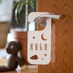 Accroche-porte personnalisable - nuit bl