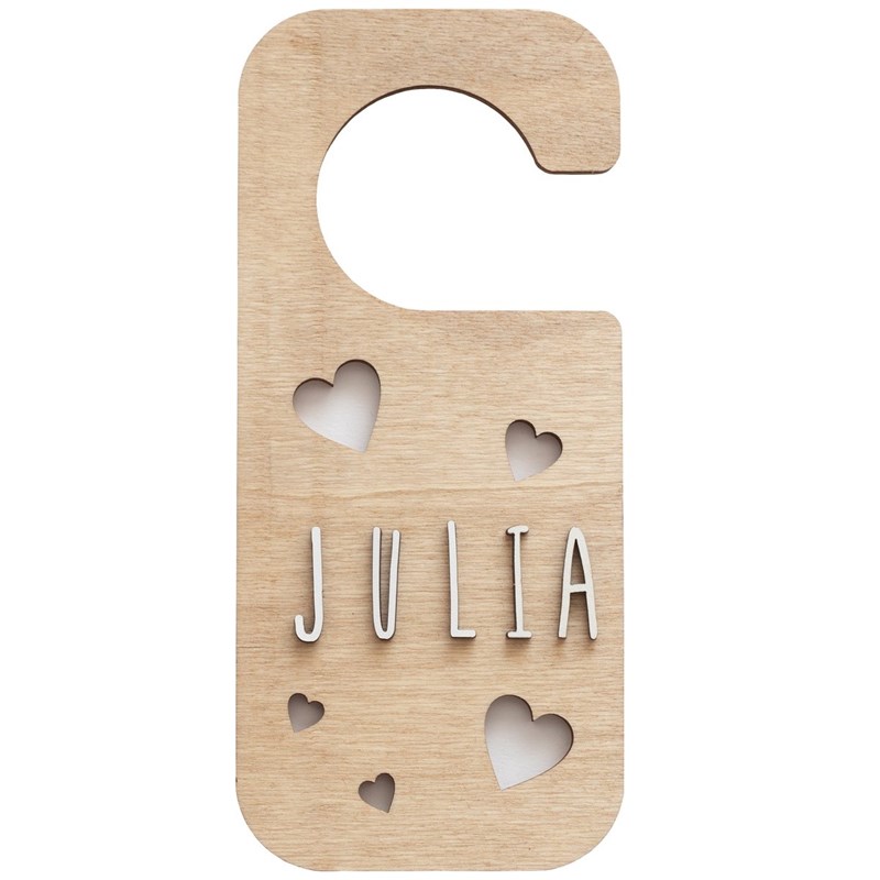 Accroche-porte personnalisable - cœurs