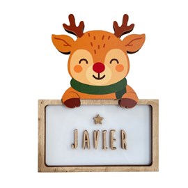 Lampe à poser personnalisable - renne d