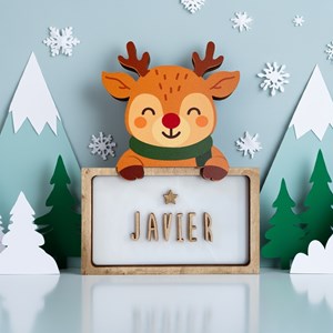 Lampe à poser personnalisable - renne d