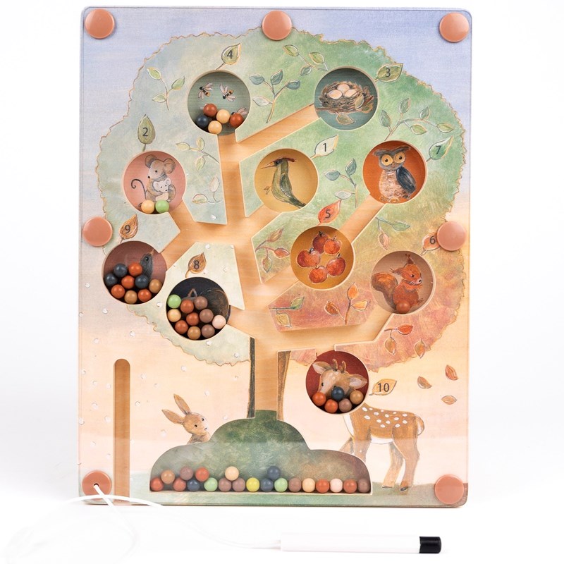 Labyrinthe magnétique coloré arbre