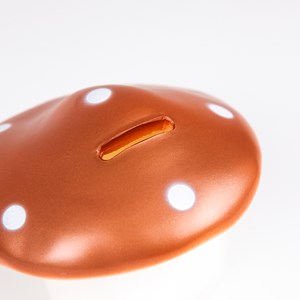Tirelire champignon cuivré