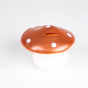 Tirelire champignon cuivré