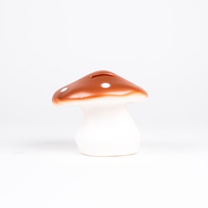 Tirelire champignon cuivré