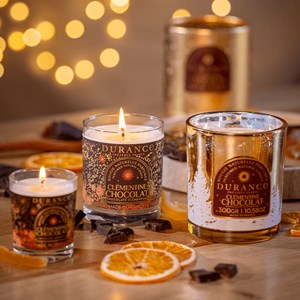 Petite bougie parfumée clémentine chocolat