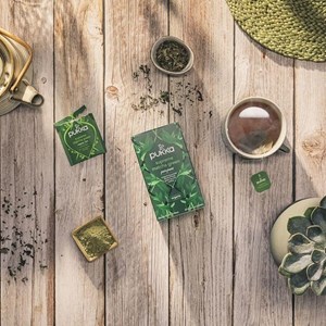 Pukka, infusion biologique, thé vert suprême et matcha