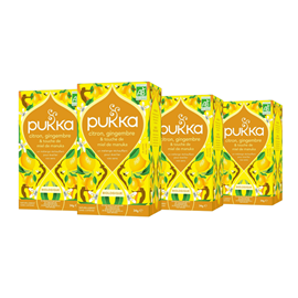 Pukka, infusion biologique, goût citron gingembre et miel de manuka