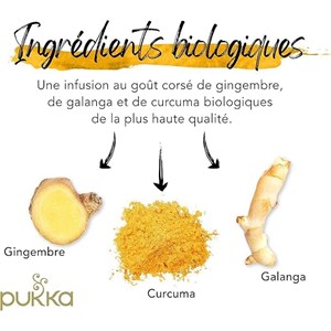 Pukka, infusion biologique, trois gingembres