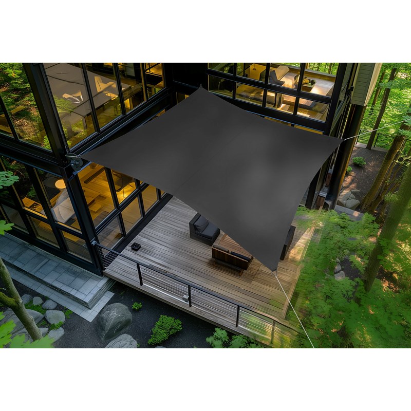 Voile en jute rectangulaire 3 x 2 m naturel