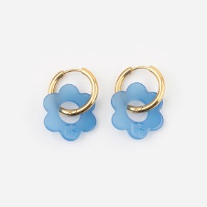 Baby fleurette - acier inoxydable doré Bleu