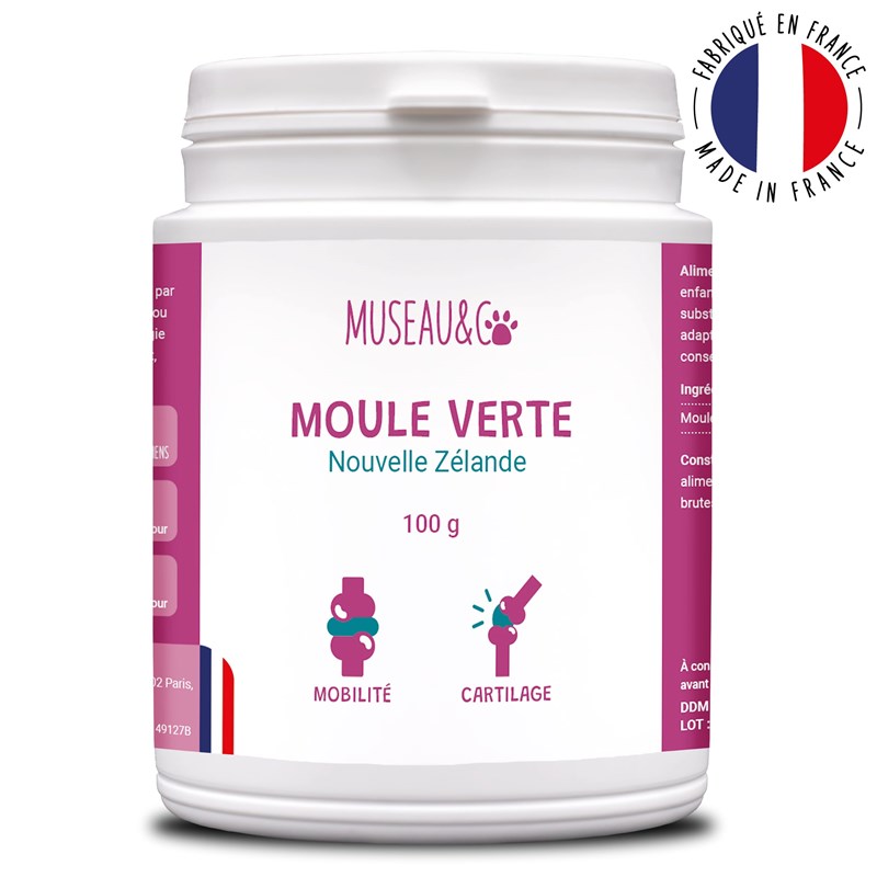 Moule verte - anti-inflammatoire - mobilité - oméga-3 - chien et chat - 100g