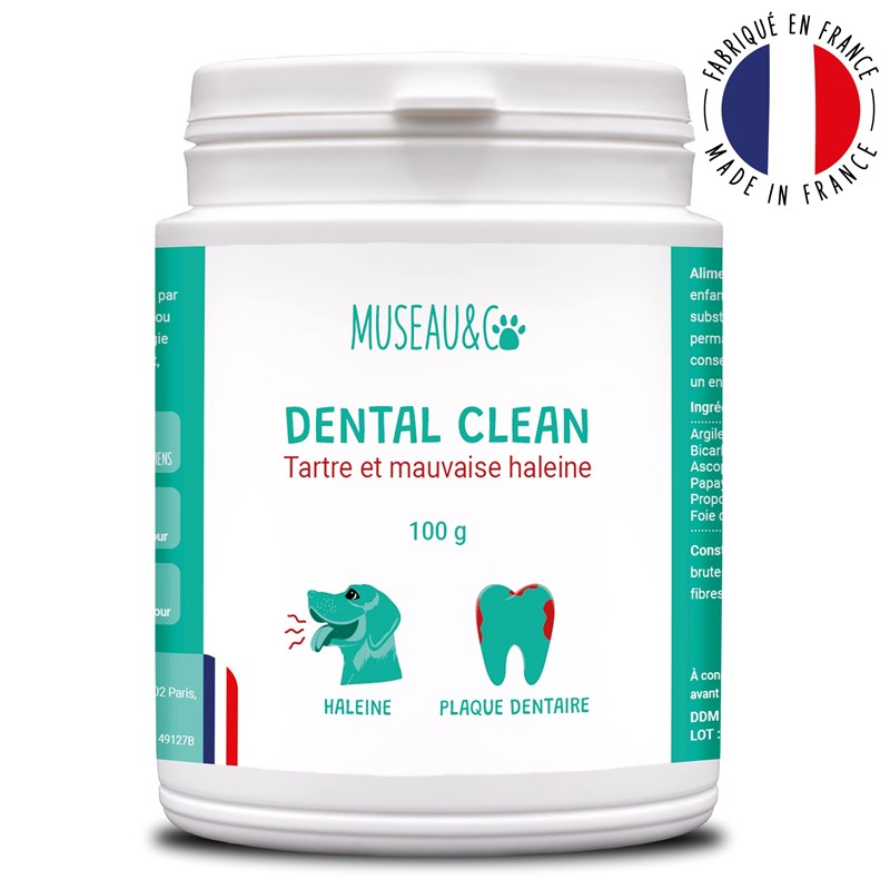 Dental clean - anti-tartre - haleine fraîche - gencives - chien et chat - 100g