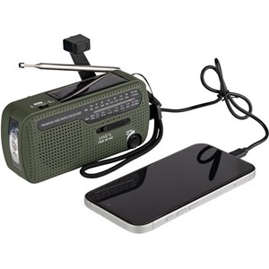 Radio & lampe torche solaire à manivell