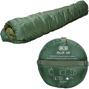 Sac de couchage bcb olif 35 vert olive armée