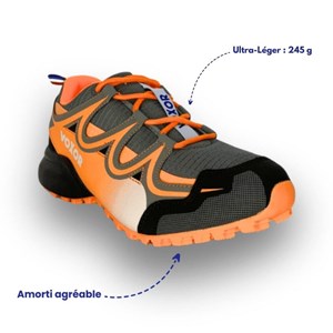 Chaussures de marche ultra-légères unisexe voxor go orange gris 41