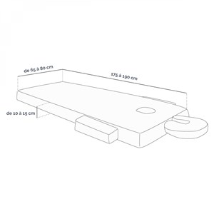 Drap éponge table de massage - confort +