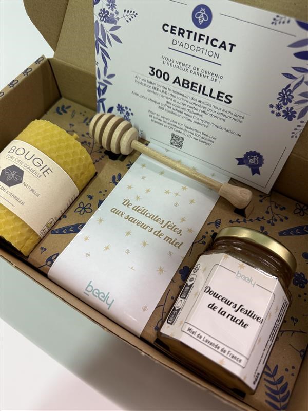 Coffret fetes 1 miel & 1 bougie