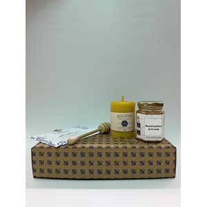 Coffret fetes 1 miel & 1 bougie