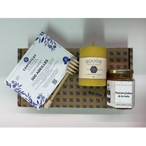 Coffret fetes 1 miel & 1 bougie