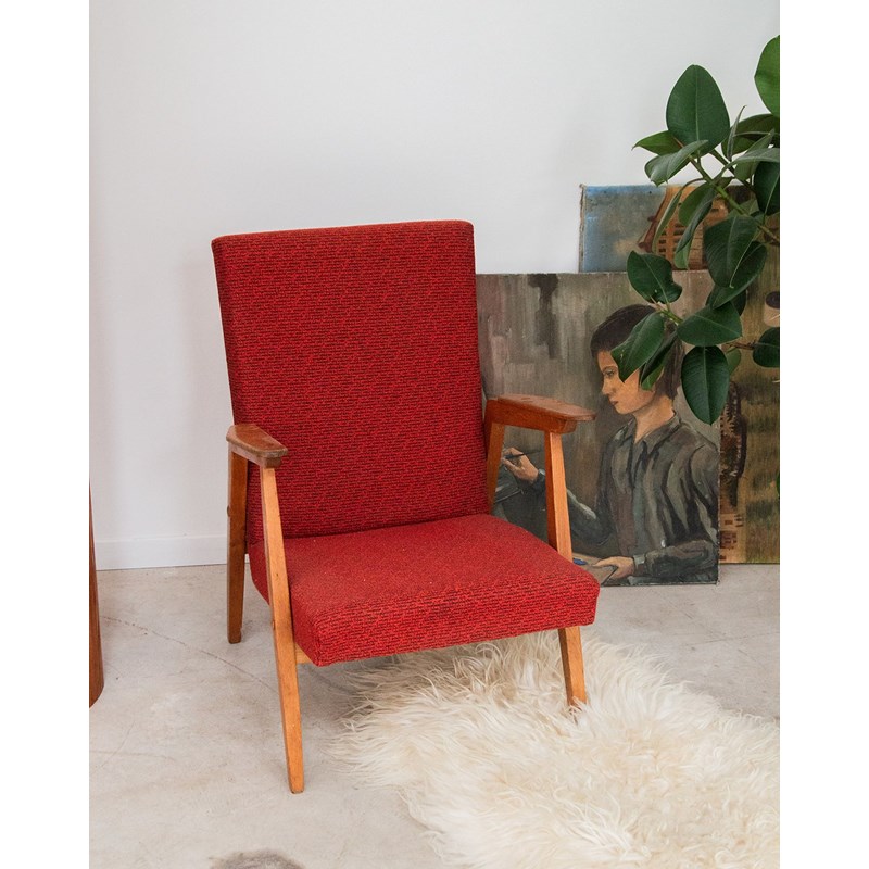 Debongout - Jakob, le fauteuil rouge en bois n°616