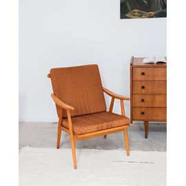 Fauteuil scandinave orange n°626