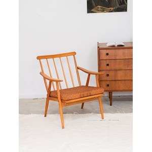 Fauteuil scandinave orange n°626