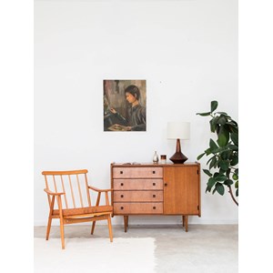 Fauteuil scandinave orange n°626
