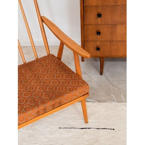 Fauteuil scandinave orange n°626