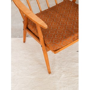 Fauteuil scandinave orange n°626