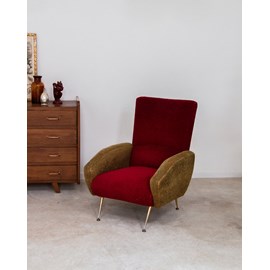Fauteuil bicolore en tissu n°627