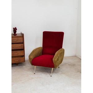 Fauteuil bicolore en tissu n°627