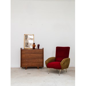 Fauteuil bicolore en tissu n°627