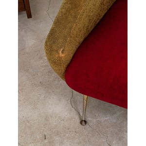 Fauteuil bicolore en tissu n°627