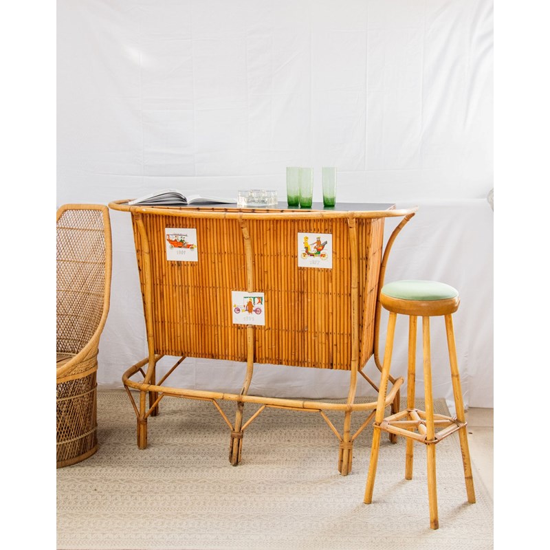 Quentin, le bar en rotin noir n°32