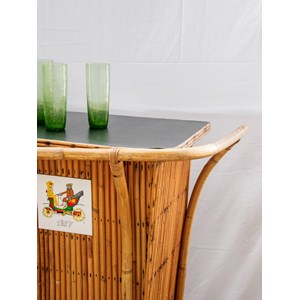 Quentin, le bar en rotin noir n°32