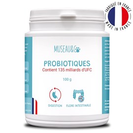 Probiotiques - flore intestinale - digestion - transit - chien et chat - 100g