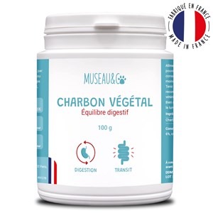 Charbon végétal - digestion - purification - anti-gaz - chien et chat - 100g