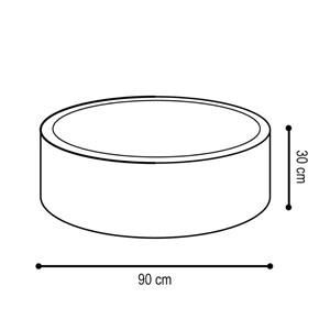 Piscine ronde 90x30 bouclé crème