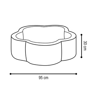 Piscine sèche 95x30 + 200 balles rose
