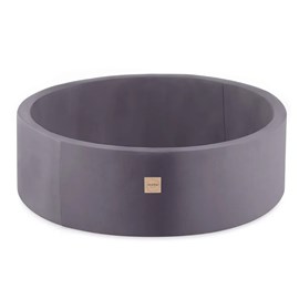 Piscine ronde 90x30 cm velours gris